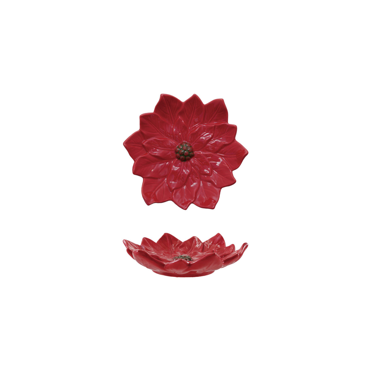 Poinsettia Shaped Plate