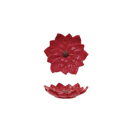 Poinsettia Shaped Plate