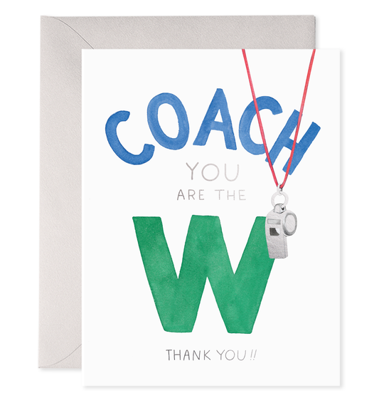 Coach W | Thank You Coach Greeting Card