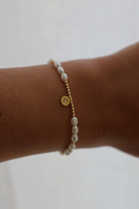 Pearl + Star Bracelet