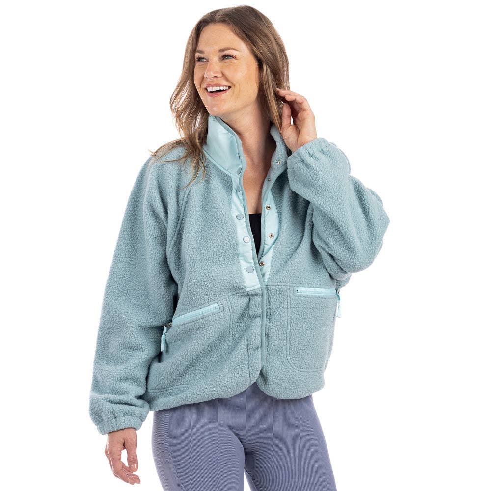 Mint Slouchy Fleece