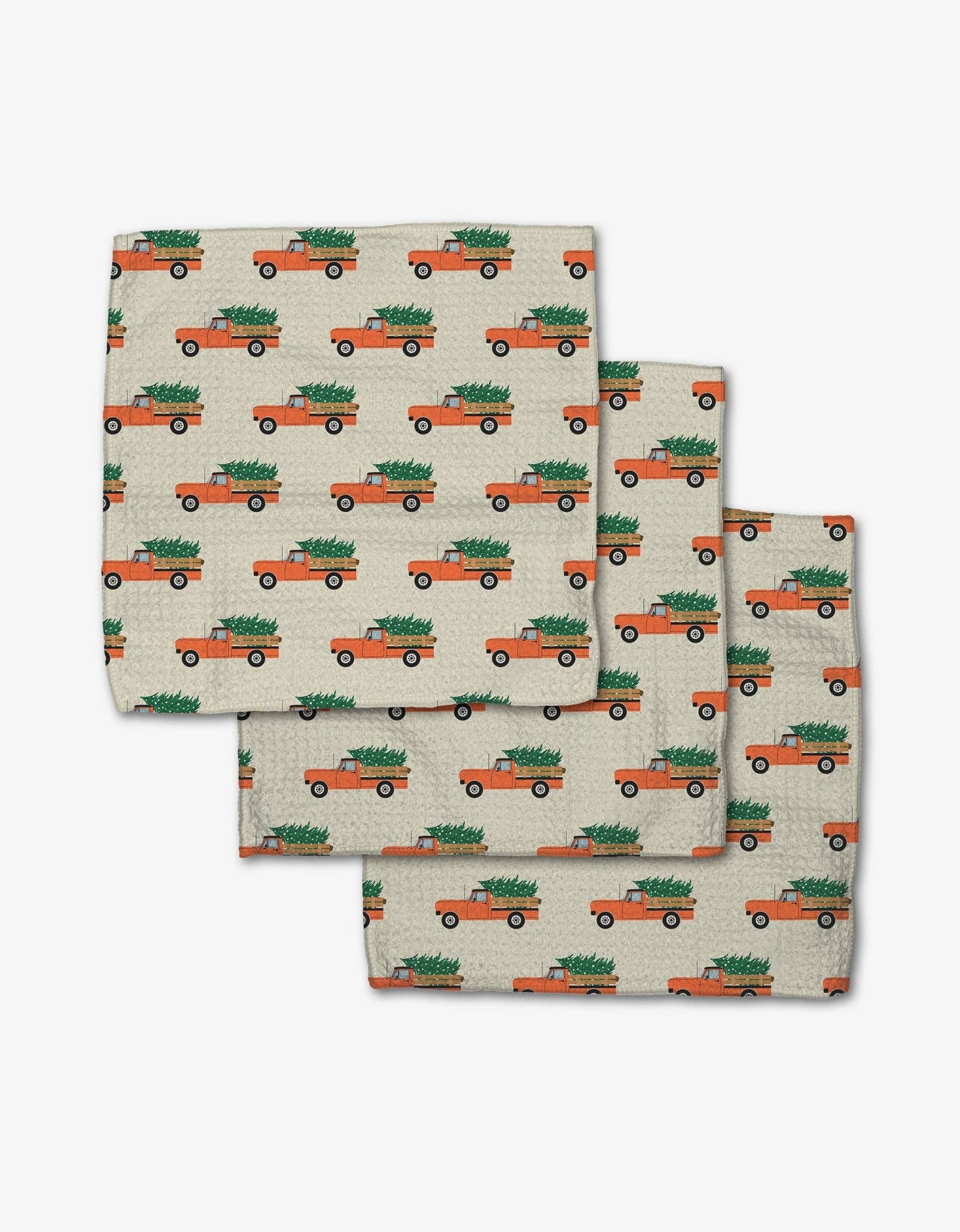 Geometry Christmas Ride Dishcloth Set