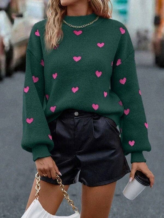 All Over Heart Sweater
