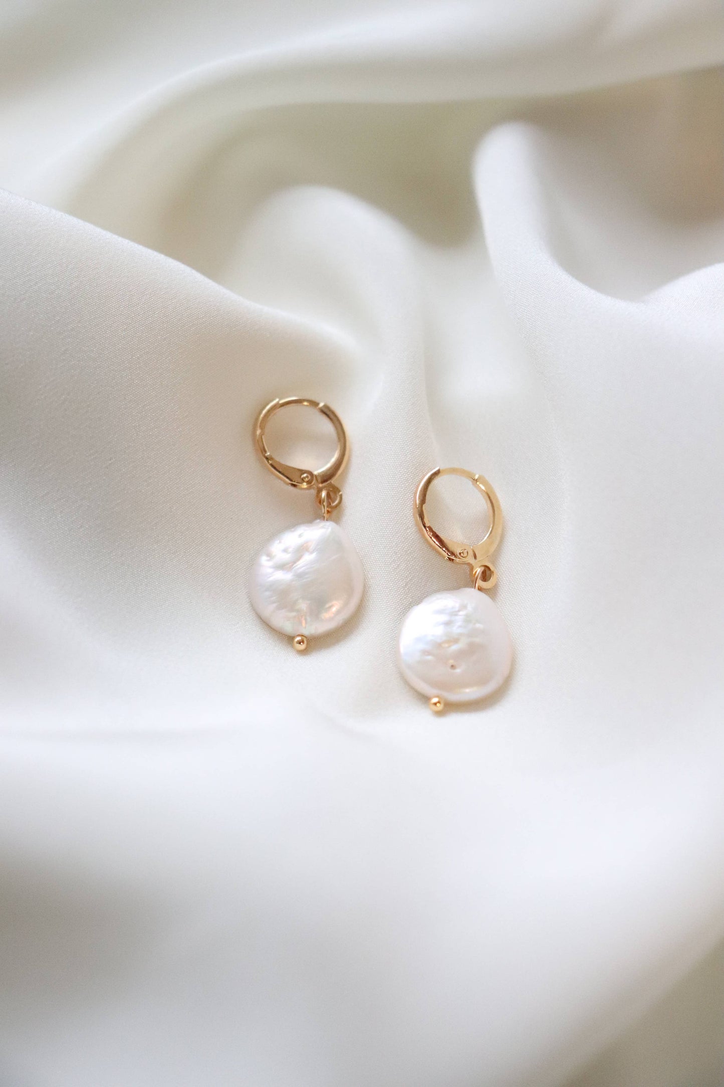 Pearl Huggie Earrings