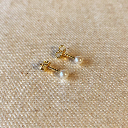 Gold Filled Pearl Studs