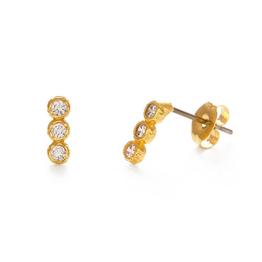 Crystal Bar Stud Earrings