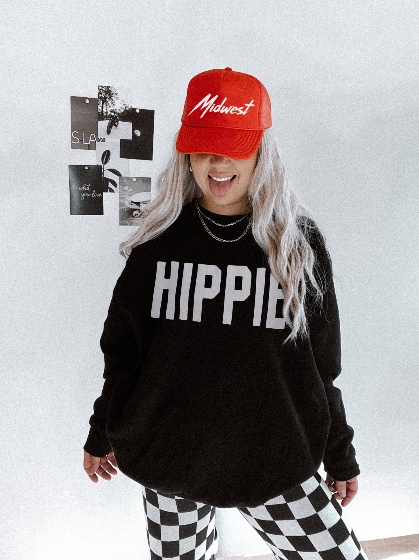 Hippie Womens Trendy Graphic Sweatshirt