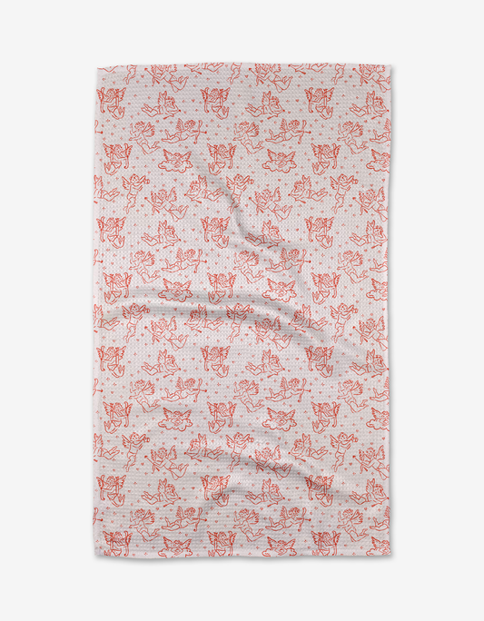Cupid's My Valentine Tea Towel