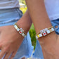 ADPi Sorority Greek Letter Bracelet Stack