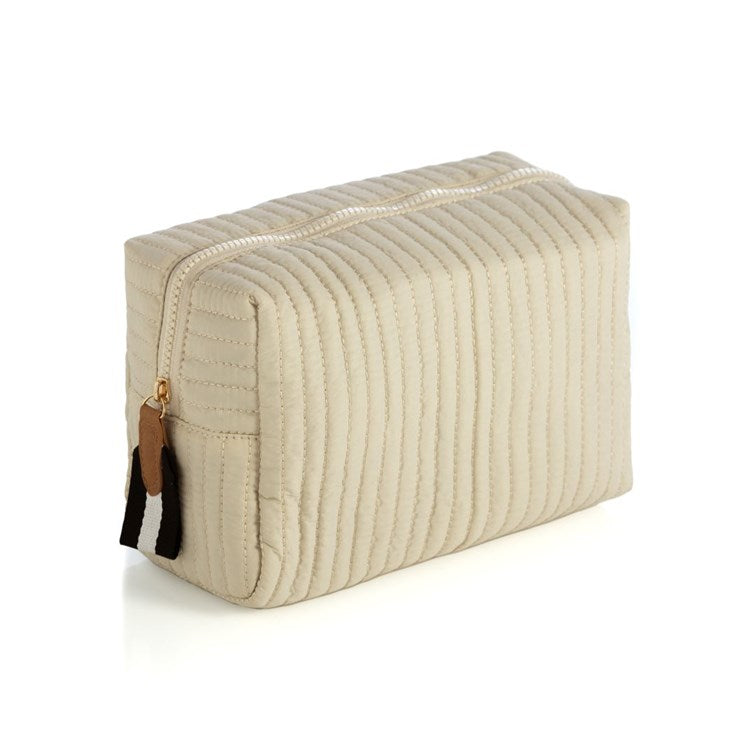 EZRA LARGE BOXY COSMETIC POUCH, IVORY